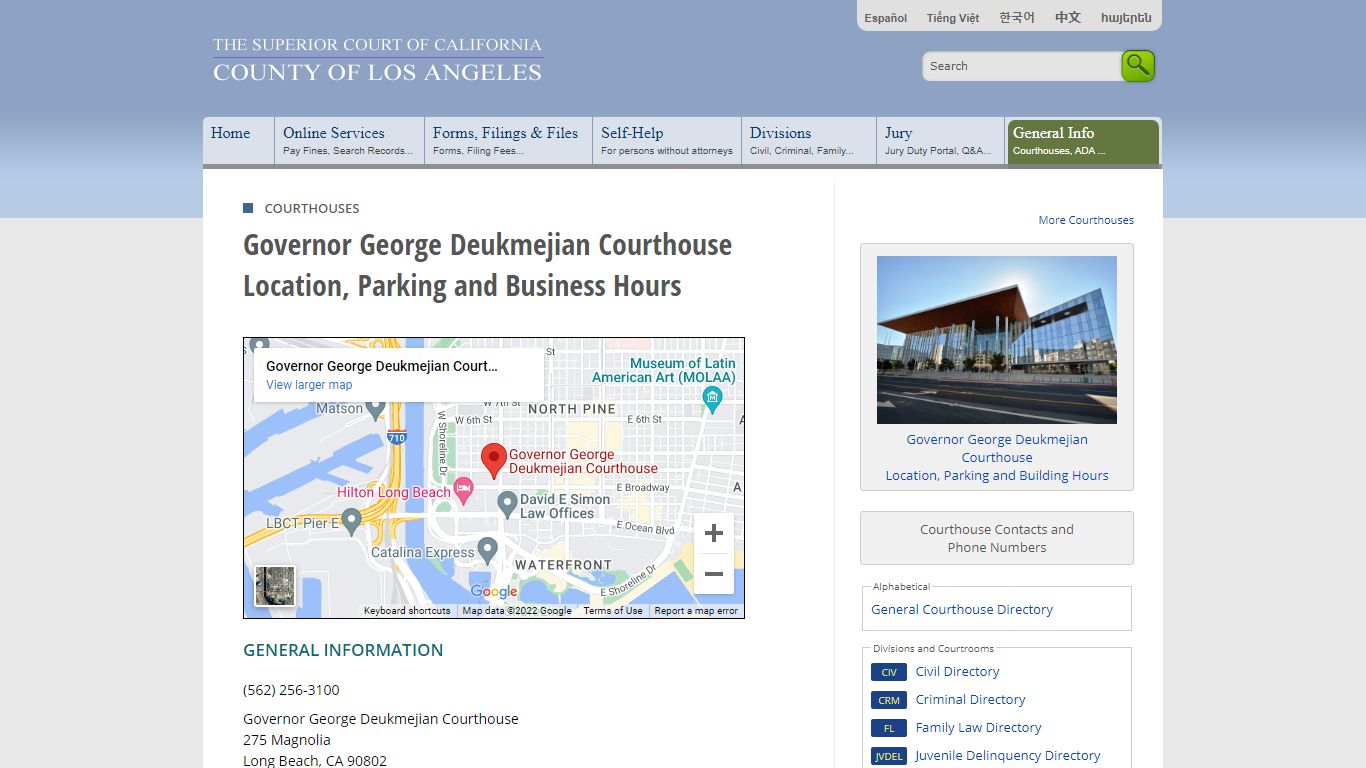 Courthouses in Los Angeles County - Contacts and Locations - LA Court